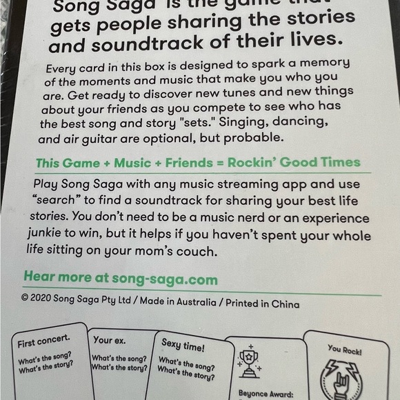 Song Saga Card Game - Picture 2 of 3